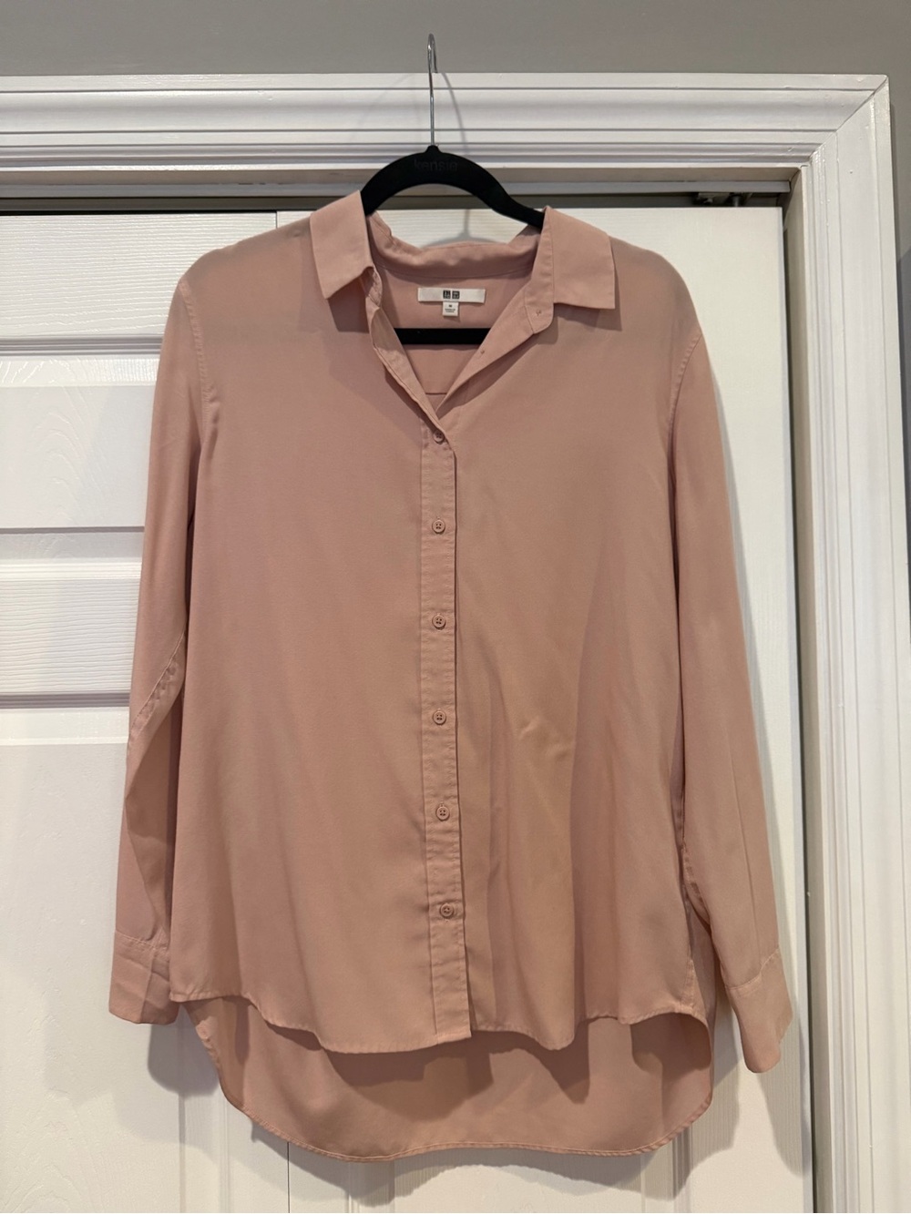 Uniqlo Blush Pink Long-Sleeve Button-Down Shirt